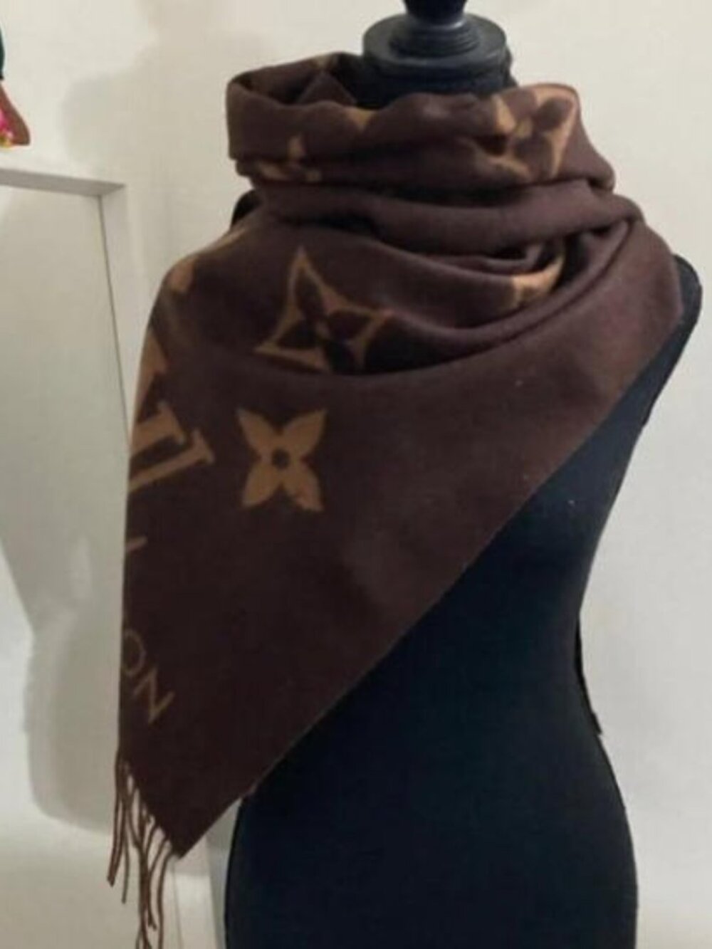 Louis Vuitton Dark Brown Monogram Scarf
